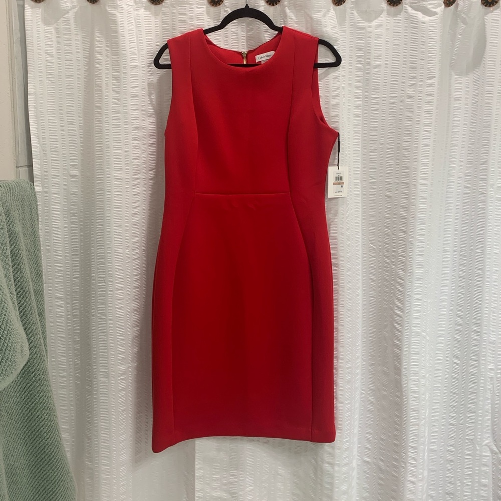 Calvin Klein Vibrant Red Mini Dress
